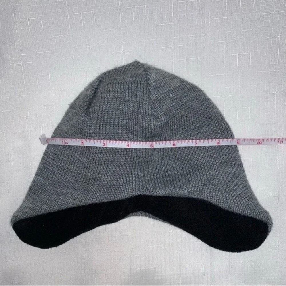 Lumberjack Grey Fleece Lined Trapper Hat Warm Winter Ear Cover Preppy Ski Cap